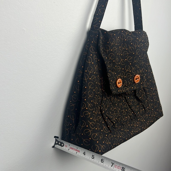 Debbie Erwin cloth geometric pattern retro style fabric shoulder bag - Picture 9 of 11